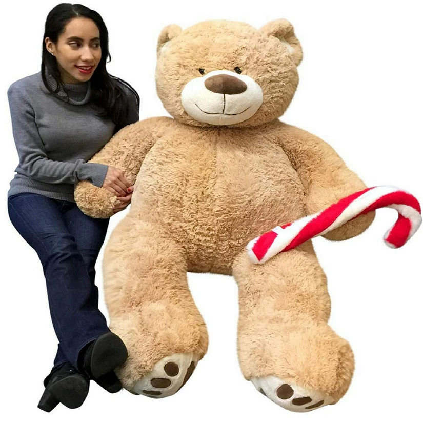 Best Sale 🌟 Big Teddy 🎄 Christmas Giant 5 Ft Teddy Bear with 🍬 Candy Cane Tan ✔️ 1 Best Sale 🌟 Big Teddy 🎄 Christmas Giant 5 Ft Teddy Bear with 🍬 Candy Cane Tan ✔️