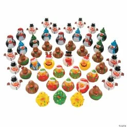 Cheap 👏 Bulk 🔔 Christmas Rubber Ducks Assortment - 100 Pc. 🥰