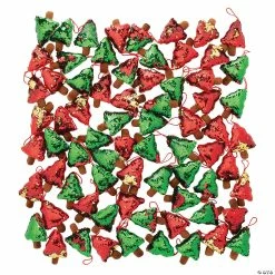 New ๐ Bulk Reversible Sequin Plush ๐ Christmas Tree Ornaments - 72 Pc. ๐งจ