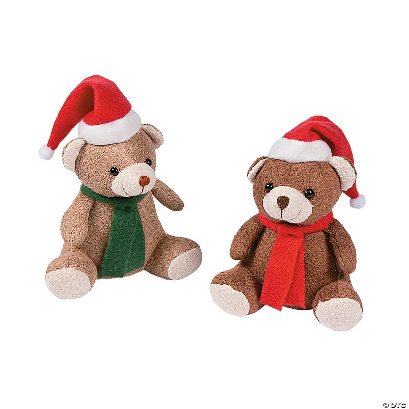 Hot Sale 🎉 Christmas Scarf & Santa Hat Brown Stuffed Bears - 12 Pc. 😉 1 Hot Sale 🎉 Christmas Scarf & Santa Hat Brown Stuffed Bears - 12 Pc. 😉