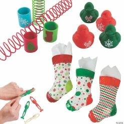 Best Sale 🔥 Christmas Toy-Filled Stocking Goody Bag Kit for 24 ✨