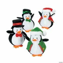 New ⌛ Holiday 👗 Dressed Stuffed Penguins - 12 Pc. ⭐