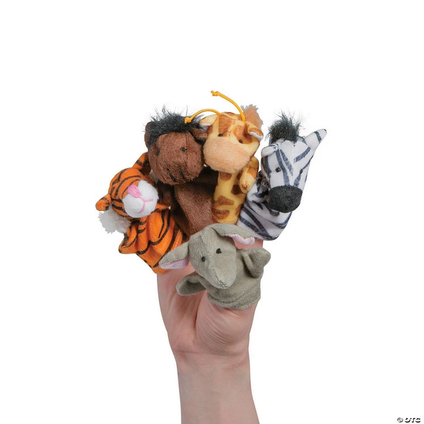 New โ๏ธ Jungle & Farm Animal Stuffed Finger Puppets - 12 Pc. ๐ 1 New โ๏ธ Jungle & Farm Animal Stuffed Finger Puppets - 12 Pc. ๐