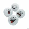 Promo 🧨 Mini Funny Face Stuffed Snowballs - 12 Pc. 🎉