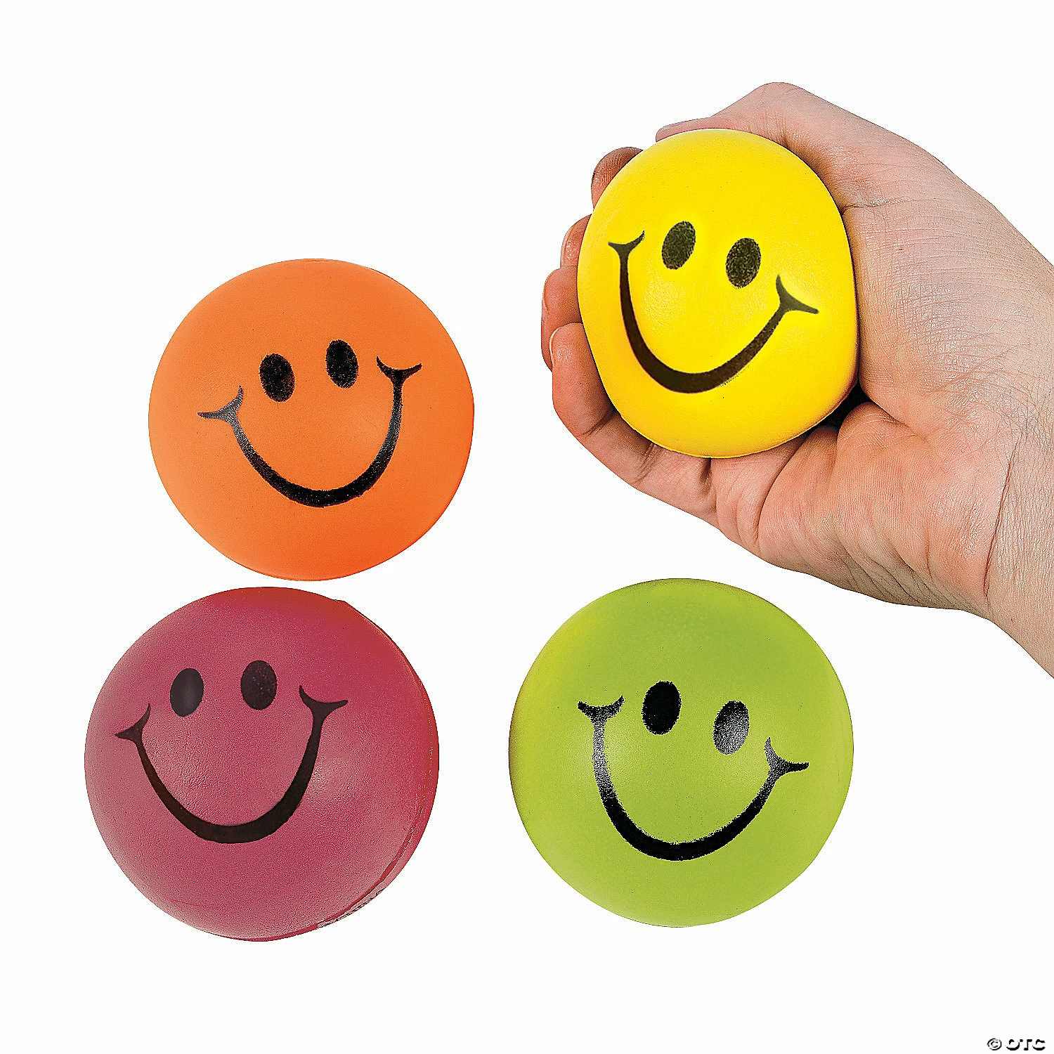 New π Neon Smile Face Stress Balls - 12 Pc. π 1 New π Neon Smile Face Stress Balls - 12 Pc. π