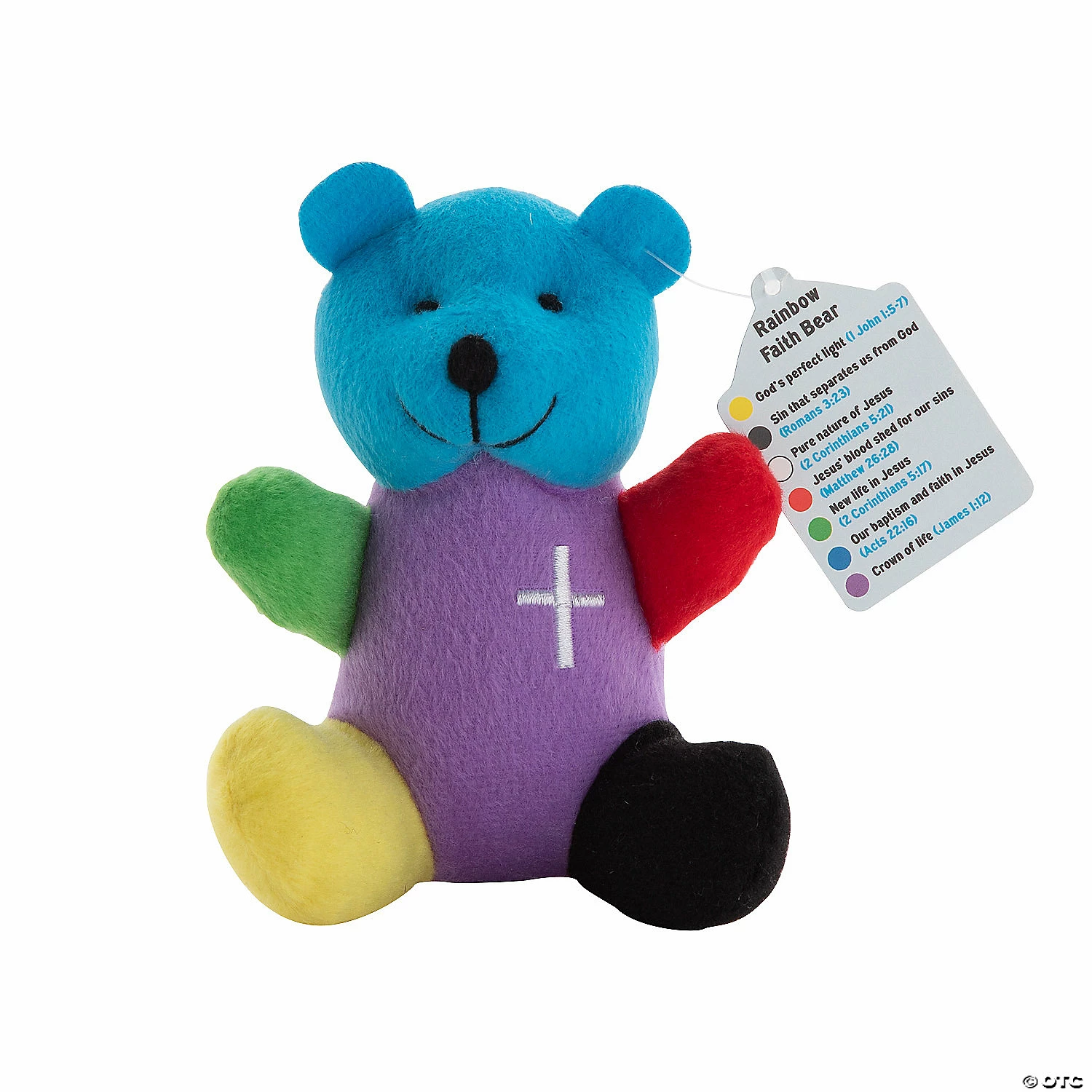 Wholesale ๐ Religious Rainbow-Colored Stuffed Bears - 12 Pc. โ 1 Wholesale ๐ Religious Rainbow-Colored Stuffed Bears - 12 Pc. โ