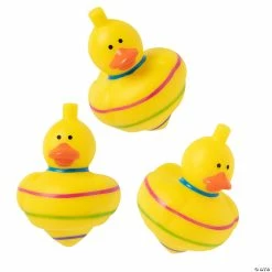 Coupon 👏 Rubber Ducky Spin Tops - 12 Pc. ⌛