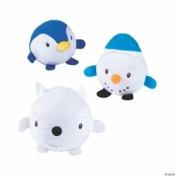 Discount 🎉 Stuffed Round Winter Snow Characters - 12 Pc. 👏