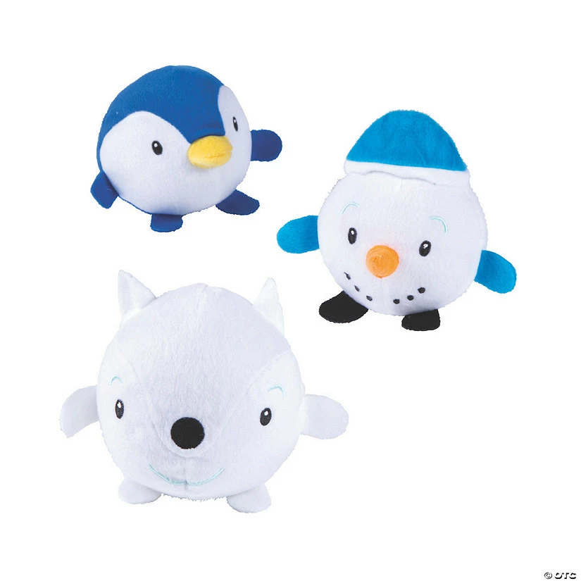 Discount ๐ Stuffed Round Winter Snow Characters - 12 Pc. ๐ 1 Discount ๐ Stuffed Round Winter Snow Characters - 12 Pc. ๐