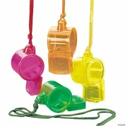 Discount ⌛ Transparent Whistles - 12 Pc. 🔥